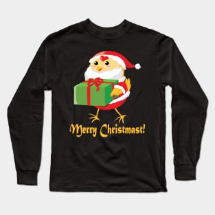 Merry Santa Chicken Long Sleeve T-Shirt